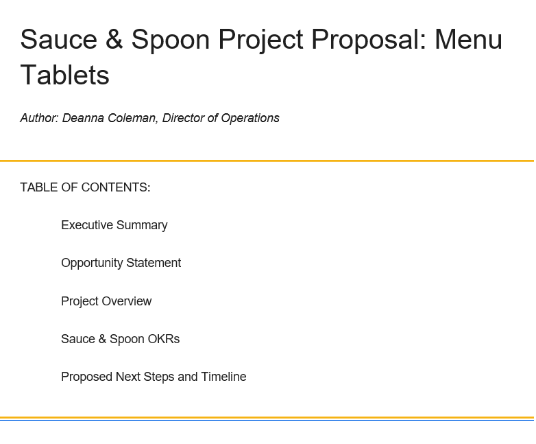 Project Proposal